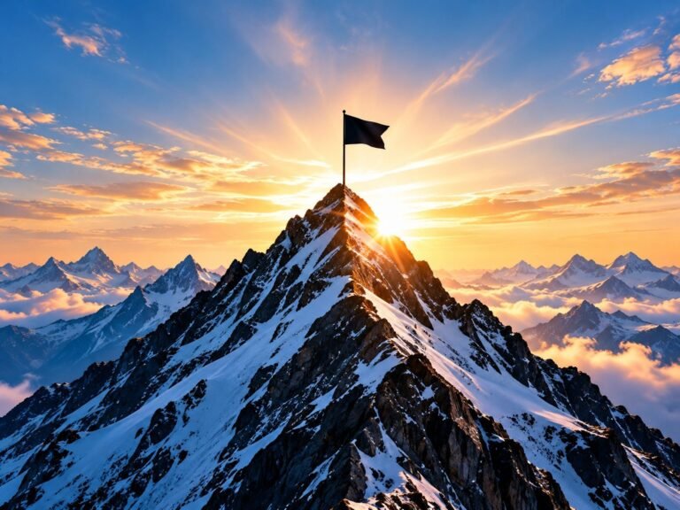 Our mission: a flag on a mountain summit